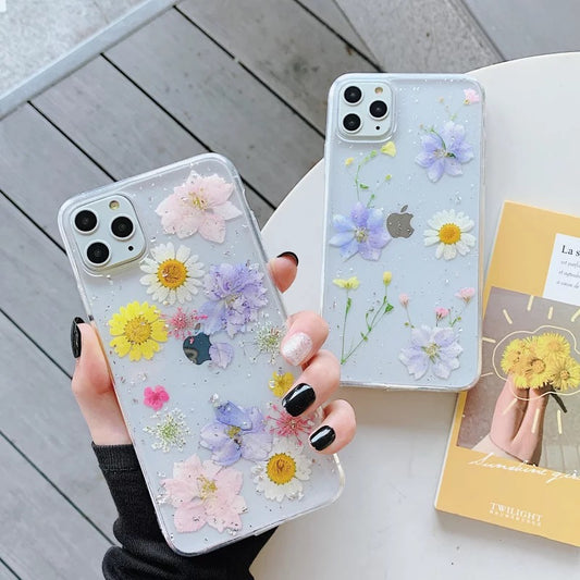 Dainty Real Flowers iPhone Case