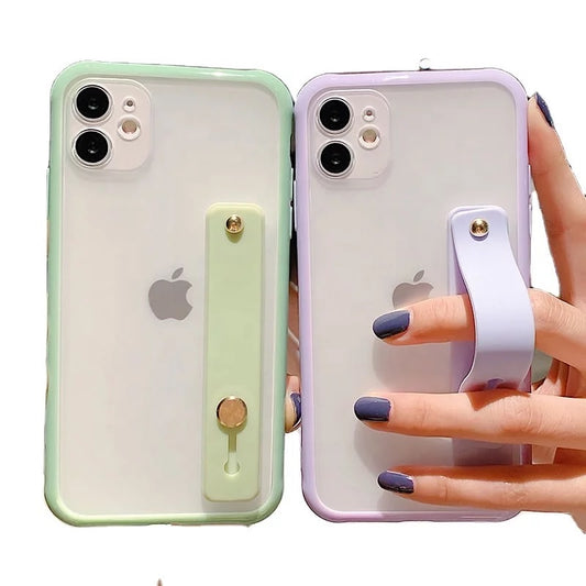 Clear Pastel iPhone Case with Strap
