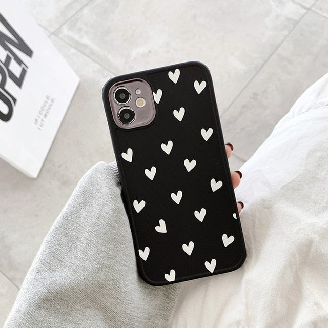 Cute Hearts & Daisy iPhone Case