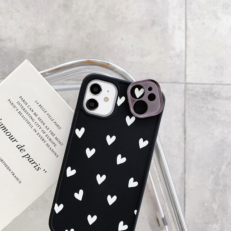 Cute Hearts & Daisy iPhone Case