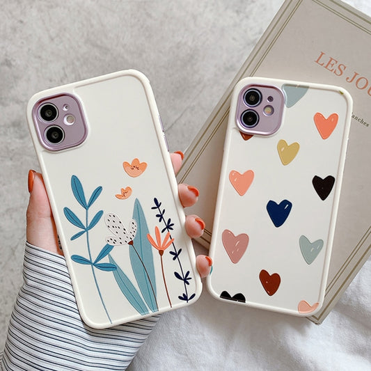 Colorful Hearts & Flowers iPhone Case